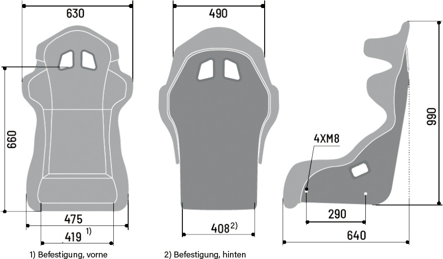 Sparco Rennsitz Pro ADV QRT + Stahlkonsole (3030)