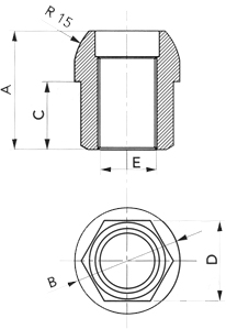 Sandtler Radmuttern Stahl, verkupfert